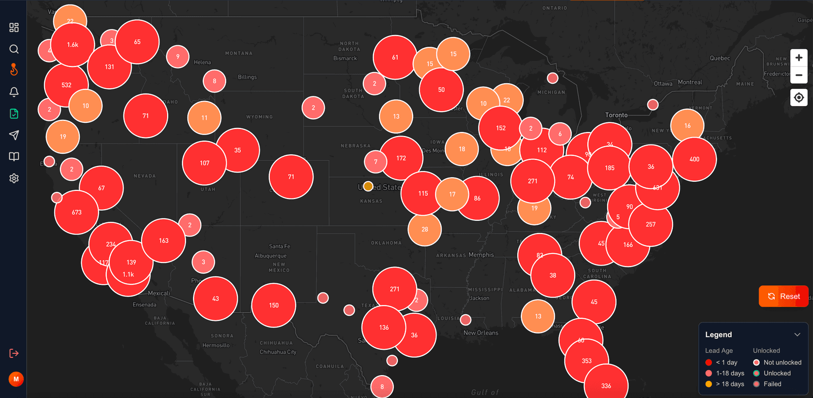 Live incident map
